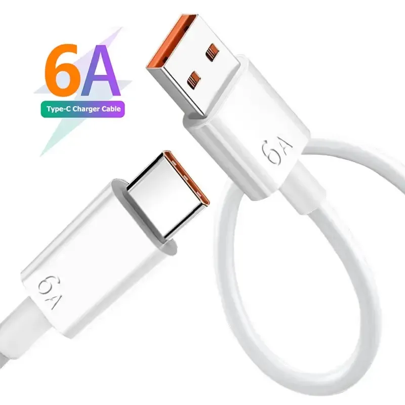 Fabrieksverkoop 6a Usb Super Snel Opladen Kabel Voor Huawei Mate 40 Type-C Hoge Snelheid Lading Datakabel Voor Samsung Oplaadkabel