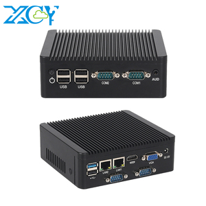 12V endüstriyel Mini PC Intel N2840 jdual çift RJ45 Gigabit LAN Ethernet 4 RS232 RS485 COM Win10 Win11 fansız mikro bilgisayar - Product Image 1