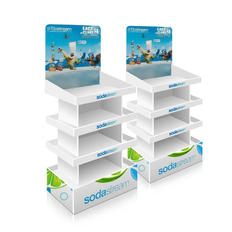 Benutzer definierte Getränke Display Rack PVC Ware Display Box Convenience Store Werbung Display Regal Fabrik Großhandel
