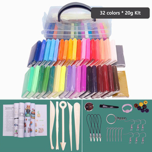 ชุดดินเหนียวโพลิเมอร์50สี,ชุดดินเหนียวสำหรับอบขนมเตาอบ DIY พร้อมเครื่องมือแกะสลักอุปกรณ์เสริมและกล่องเก็บของแบบพกพา - Product Image 4