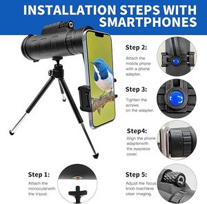 40x60 độ nét cao FMC quang học BAK4 lăng kính dài khoảng cách bằng một mắt kính thiên văn với điện thoại thông minh chủ & Tripod Kính thiên văn ngoài trời - Product Image 4
