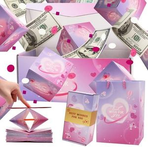 Gizem patlayan sürpriz bomba para kutusu zıplayan kutu fotoğraf AlbumCard konfeti hediye sevgililer doğum günü noel için Pop up kutusu - Product Image 5