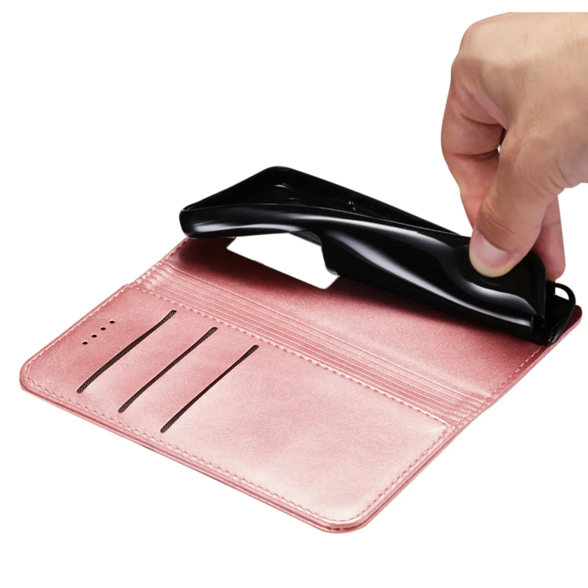 Brand New Product Wallet Leather Flip Case Cover Magnetic Suction Without Strap For Kyocera BASIO3 KYV43