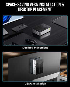 Intel N150 MIni PC Win 11 Pro &amp; Linux OS Desktop PC Mini PC 12GB LPDDR5 64GB Emmc with M.2 2280 Slot*4 Portable <strong>Computer</strong> Host - Product Image 6