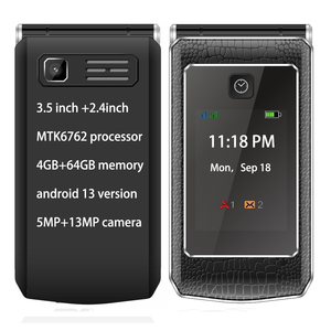 OEM หน้าจอสัมผัส3.5นิ้วโทรศัพท์แอนดรอยด์, 4G MTK โปรเซสเซอร์6762 4GB RAM RAM 64GB แป้นพิมพ์ Android 13 flip - Product Image 4