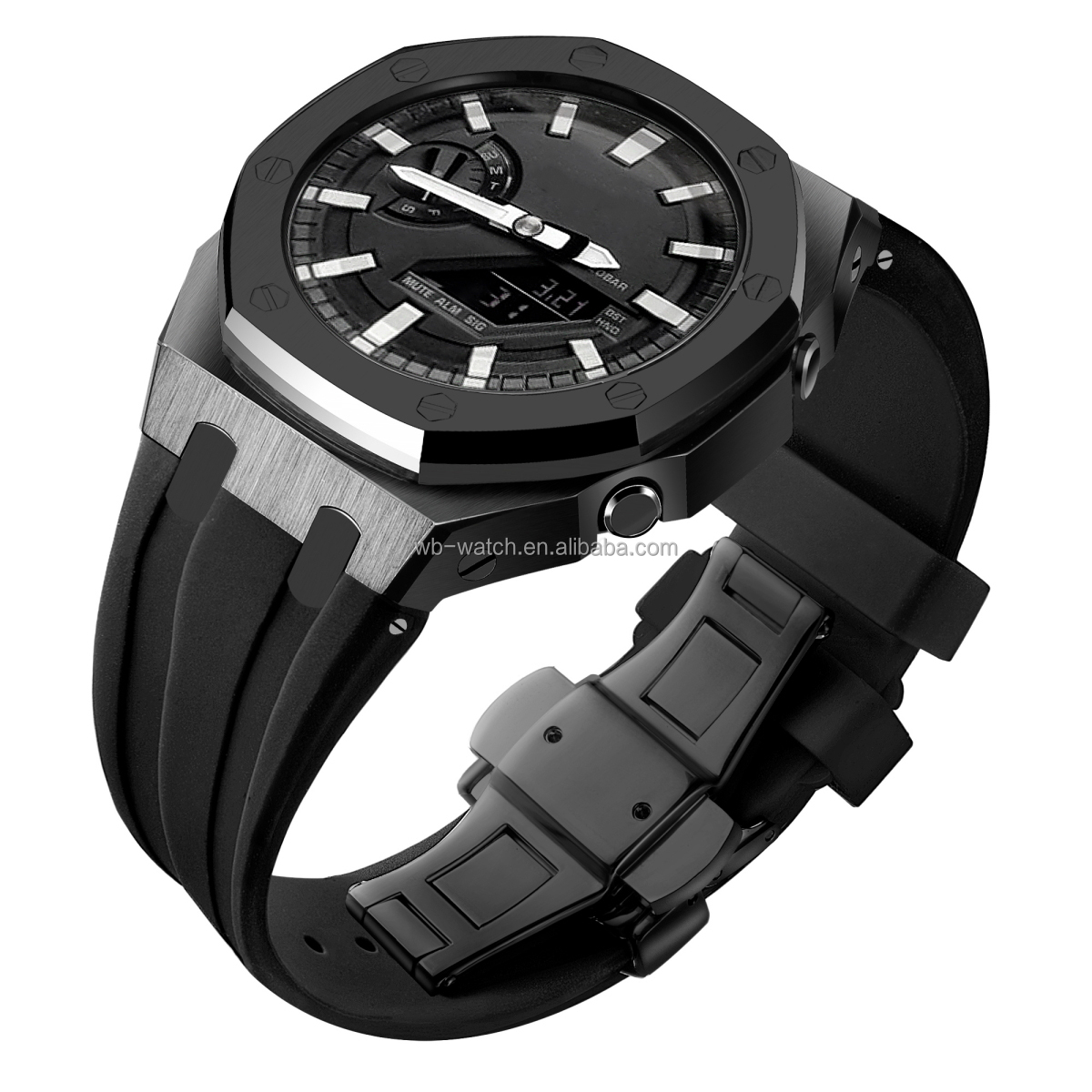 Boîtier noir, bracelet noir