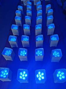 6-in-1 6x18W Wi-Fi kablosuz DMX LED Par Uplights 18W RGBW pil işletilen sahne projeksiyon gece kulübü ışıkları E27 tabanı ile - Product Image 6
