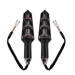 Sao Cánh Không Thấm Nước 12-<span class=keywords><strong>LED</strong></span> Hình Chữ U Xương Cá Xe Máy Lần Lượt Tín Hiệu Đèn Tuần Tự Lần Lượt Tín Hiệu Cho Xe Máy Mods - Product Image 2