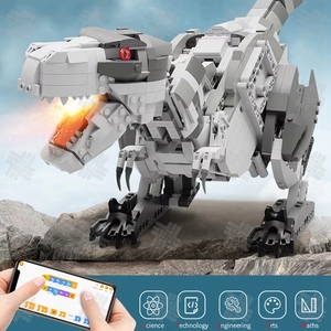 KW Kinderspiel zeug STEM Dinosauriers pielzeug Intelligente Programmierung Spielzeug Roboter Dinosaurier Baustein Set Pädagogische Dual Remote 960PCS - Product Image 3