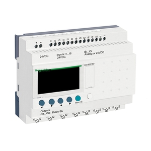 Nuevo controlador original SR2B201BD para Schneider Zelio Logic Modul PLC controlador VFD motor driver DC24V 12 (6 AI) entradas 8 salidas de relé
