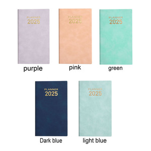 学生定制纯色A6精装日记本笔记本学习计划备忘录纸PU皮革笔记本 - Product Image 4