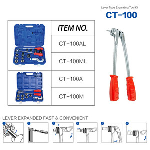 CT-100 A/<strong>M</strong> Imperial or Metric Lever Tube Expanding Tool <strong>Kit</strong> 7 11 Heads CT-100AL/ML 10mm 28mmm <strong>O</strong>.D.Tubing Hydraulic Tube Expander - Product Image 3