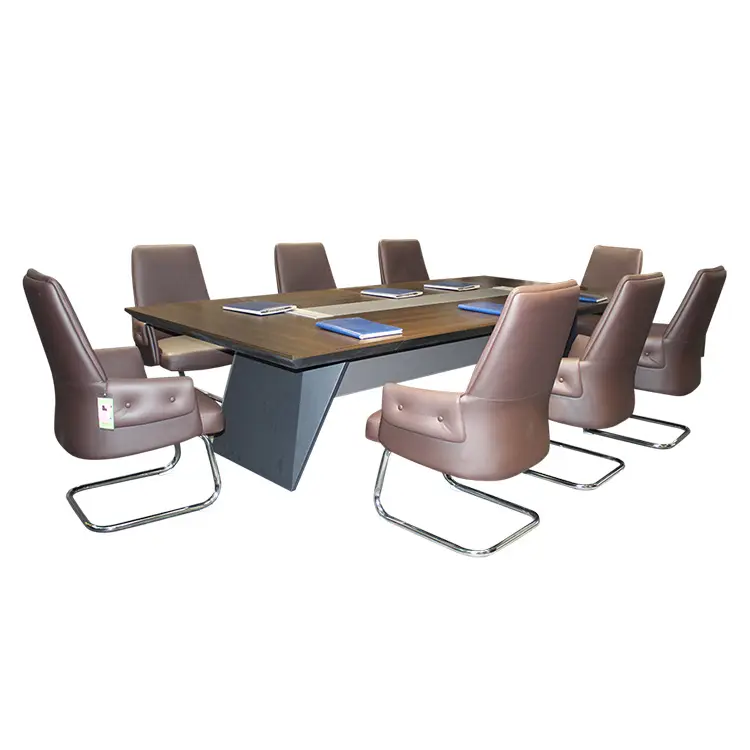 Mobilier de bureau haut de gamme pour bureau de luxe table de conférence en bois 10 personnes