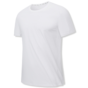 シンプルなユニセックスランニング半袖ドライフィットスポーツコットンポリエステル無地メンズTシャツ
