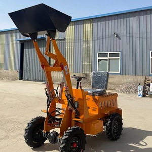Carretilla elevadora eléctrica pequeña de alta calidad/cargadora eléctrica de tracción en las cuatro ruedas utilizada para palear y cavar minerales y suelos duros - Product Image 1