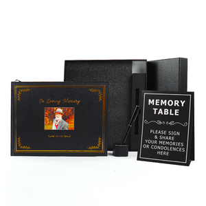 Customized Memorial Personalized Funeral Guest <strong>Memory</strong> Sign Funeral Register Book Signbook Set for Loving <strong>Memory</strong> - Product Image 1