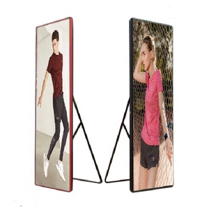 Su misura schermo multiplo in piedi pubblicità ultra sottile programmabile mobile portatile supporto da pavimento led video poster schermo - Product Image 6