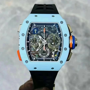 Orologio di lusso con scheletro cronografo 44mm automatico meccanico stile corsa Multi funzione uomo segnatempo cinturino in gomma Design - Product Image 2