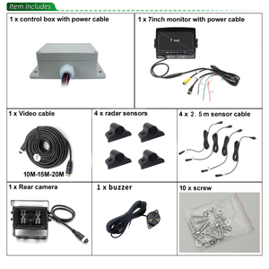24V <strong>Reverse</strong> Camera and 7 Inch Monitor 4 <strong>Sensors</strong> Truck Rear Parking <strong>Sensor</strong> <strong>System</strong> - Product Image 5