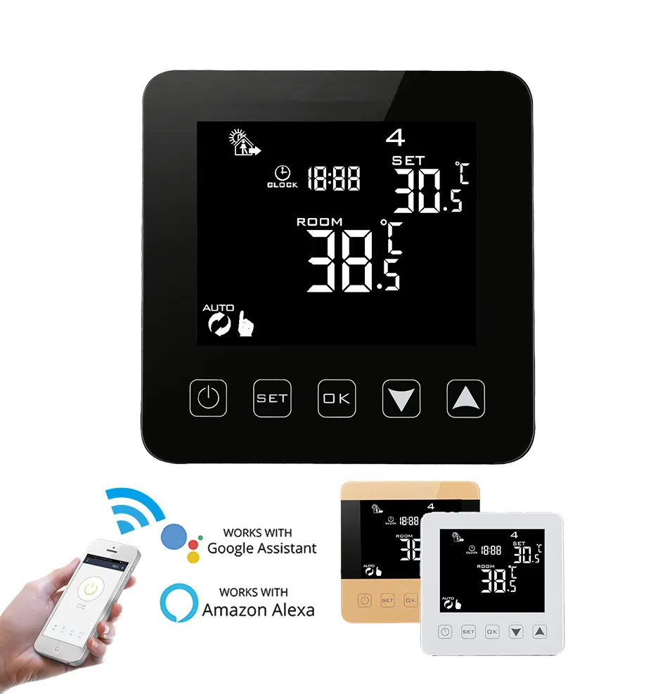 WiFi yerden ısıtma termostatı elektrikli duvar ısıtıcı zamanlayıcı ile dijital Termostat SU ISITICI odası ev HVAC sistemi akıllı ev