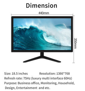 Precio barato de fábrica OEM Pantalla de escritorio PC Monitores Lcd Monitor de computadora 18,5 Monitores LCD de 19 pulgadas - Product Image 3