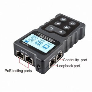 NF488 LCD Network PoE Checker RJ45 Digital Ethernet CAT5 CAT6 <strong>Lan</strong> Tester Detector Cable PoE Switch Tester Network Tools