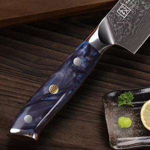 KEEMAKE 6,5 Polegadas Damasco Cozinha Chef Faca 67 Camadas Resina Handle com G10 Material - Product Image 3