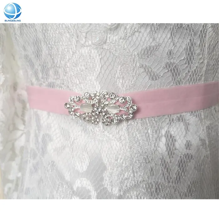 Corchete de La Perla de flor de cristal de hebilla para chica fiesta cinturón de cintura Decoración