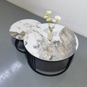 Juegos de mesa de anidación modernos, muebles pequeños para sala de estar, mesa auxiliar de extremo, soporte de noche, mesa de centro, Juego de 2 - Product Image 6