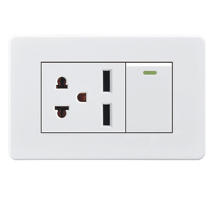 Us Style White <strong>Multi</strong> <strong>Function</strong> Universal AC Power Switch Wall 3-pin Wall Switch and <strong>Socket</strong> <strong>Plug</strong> - Product Image 1