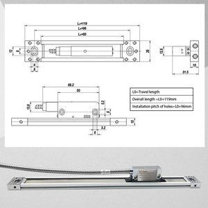 Hochpräzise RS422 IP67 Sino Magnet waage 50-6000mm Mess länge Magnetischer Linear geber für Fräs-/Drehmaschine - Product Image 3