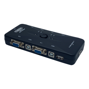 FJ-4UK FJGEAR手动4端口4进1出USB VGA Kvm交换机支持1920*1440 USB2.0 vga KVM交换机即插即用 - Product Image 3