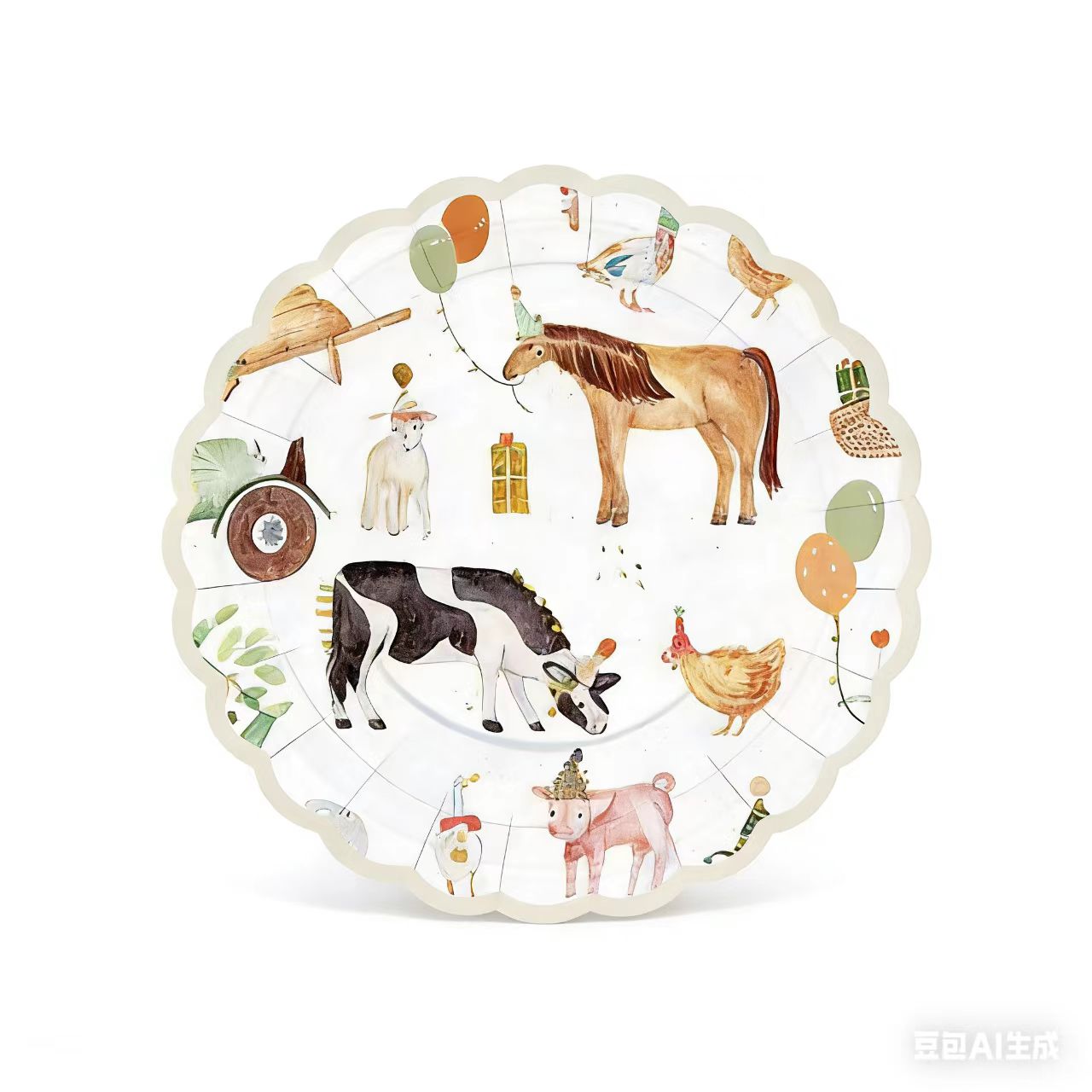 7INCH ROUND PLATE*8PCS