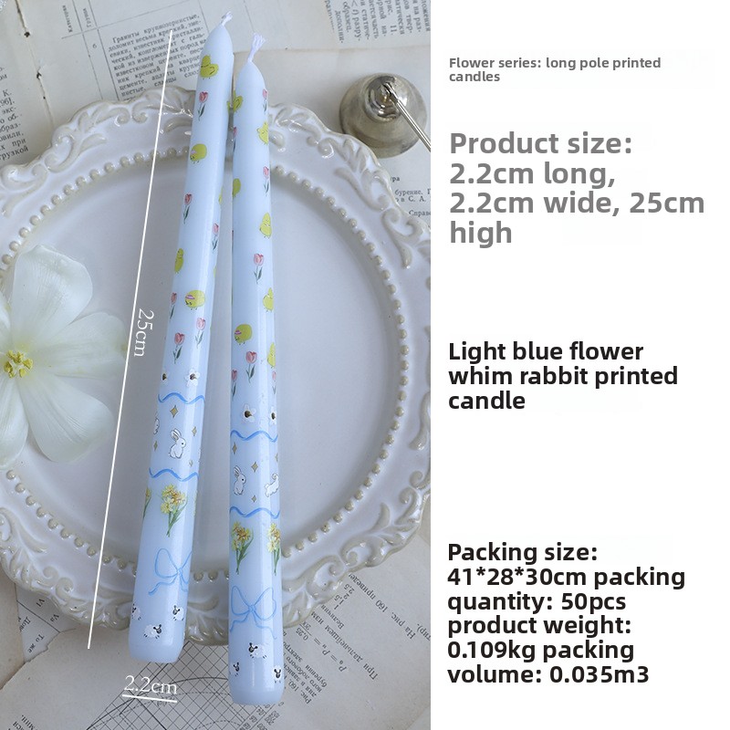 Lapin fleur bleu clair