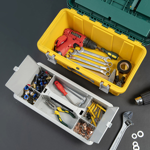 380X220X190MM工具储物盒家用塑料便携式工具箱五金工业级小型电动汽车储物盒 - Product Image 4