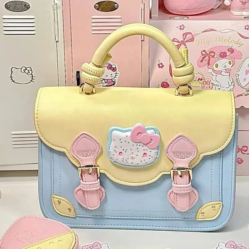 Sanrioed KT Fashion Messenger Bag Women Pochacco Luxury Design Aesthteic Handbags Y2k Girl Cartoon Cute Shoulder Bags