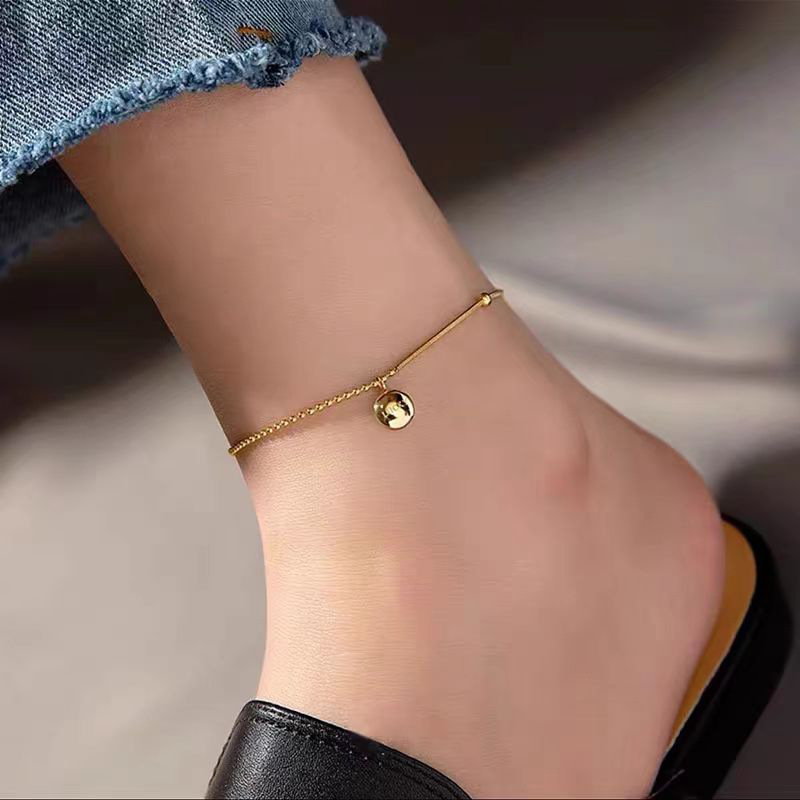 Bracelet de cheville Lucky Bean doré