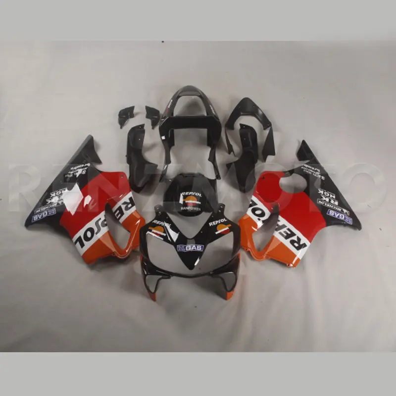 Beyaz kırmızı siyah Abs Fairing enjeksiyon karoser kiti Honda CBR600F4i 2001 2003 motosiklet Fairing