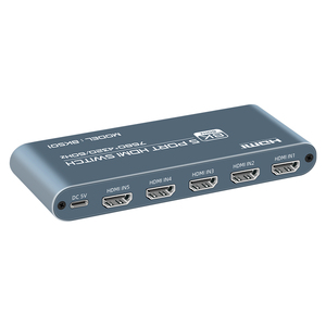 Conmutador de vídeo de ultra alta definición HDMI 2,1 8K Fjgear, salida 5 en 1 con control remoto, carcasa de aleación de aluminio - Product Image 2