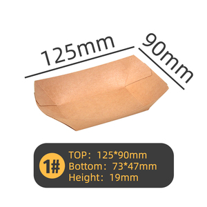 Dùng Một Lần Snack Container Mở Giấy Tấm Khay Nhiều Lớp Khoai Tây Chiên Chip Ăn Din-Takeaway Kraft Giấy Thuyền Hộp - Product Image 2