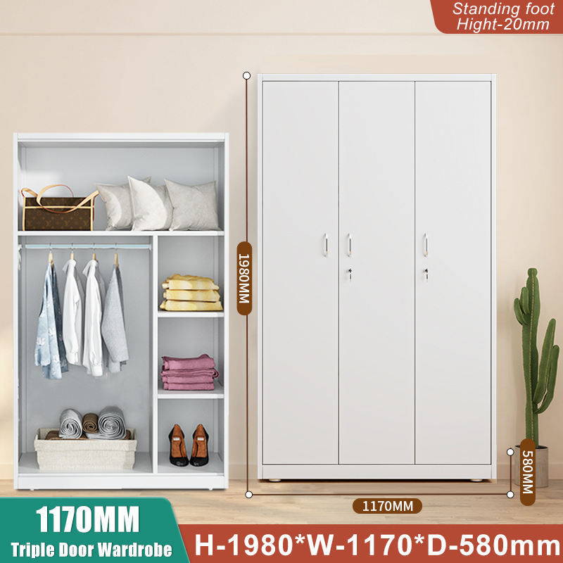 Armoire à triple porte de 1170 mm