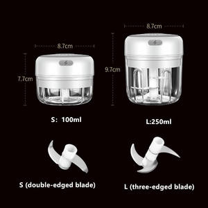 4 in 1 100ml/250ml soğan kıyıcı mutfak robotu sarımsak ezici Mini USB şarj mutfak kesici alet elektrikli sarımsak kıyıcı - Product Image 3