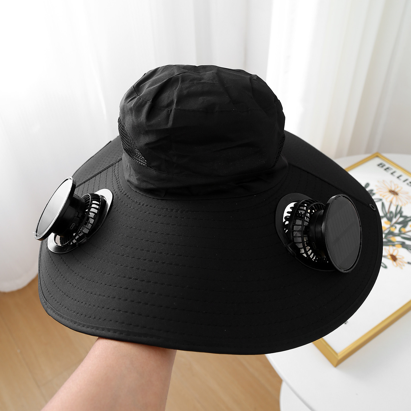 Solar double fan-black