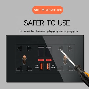 One-Open <strong>Multi</strong>-Five-Hole Fast-Charging <strong>Socket</strong> Electrical Wall Light <strong>Switch</strong> <strong>Socket</strong> - Product Image 5