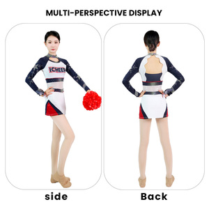 Yüksek kaliteli kolej amigo dans uygulama üniforma ve aksesuarları çocuklar için özel tezahürat üniformaları - Product Image 4