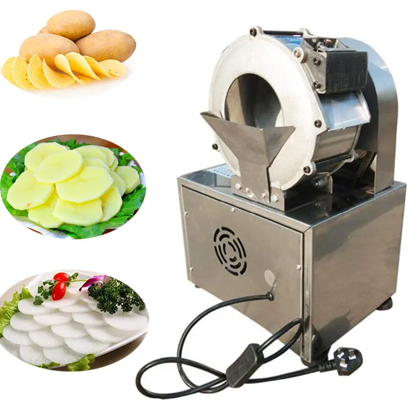 Coupe-légumes en acier inoxydable Machine à déchiqueter les aliments trancheuse commerciale multifonction déchiqueteuse de légumes 220V