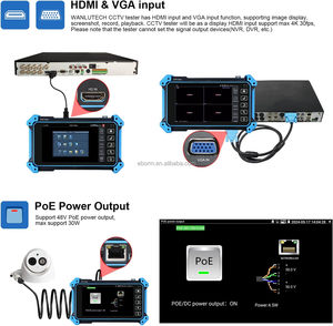 Ctv בודק מצלמה ipc IPC-5200C בתוספת 8mp cvi tvi ahd <span class=keywords><strong>sdi</strong></span> cvbs בודק עם כבל גילוי p ptz שליטה vga hdmi קלט