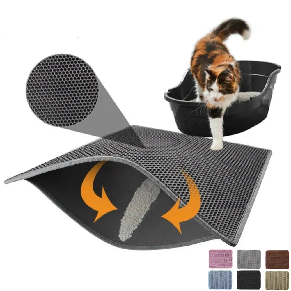 Prix usine EVA Pet chat litière tapis Double couche Pet litière tapis antidérapant sable chat tapis lavable tapis propre chat litière