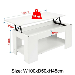 Adjustable Multifunctional Coffee <strong>Table</strong> <strong>With</strong> Hidden Storage <strong>Drawer</strong> Compartment Stainless Steel Leg <strong>End</strong> <strong>Table</strong> - Product Image 3