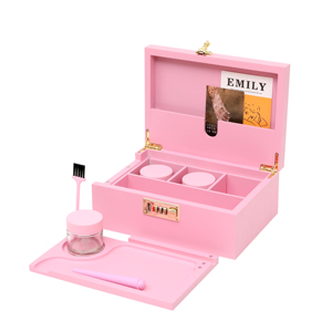 Büyük Stash kutusu akasya ahşap koku geçirmez kilitleme saklama kutusu aksesuarları ile çıkarılabilir ahşap tepsi - Product Image 2